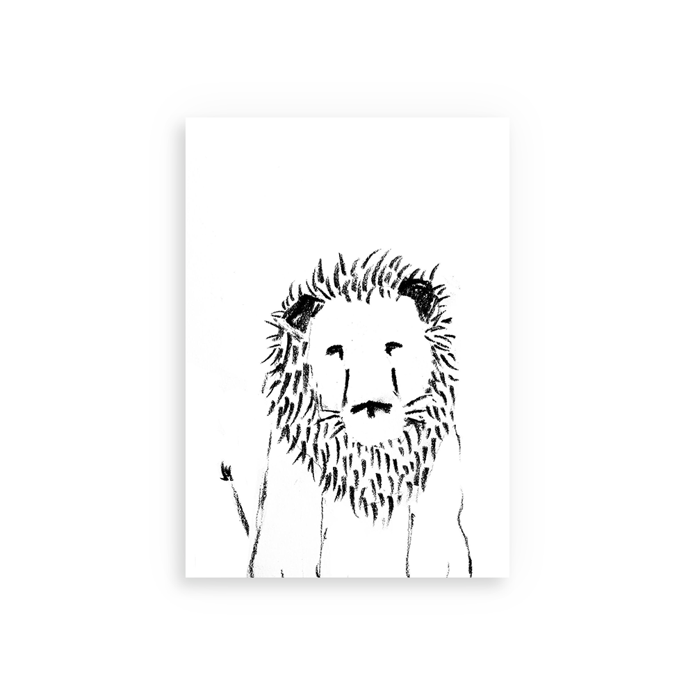 lion greetings card